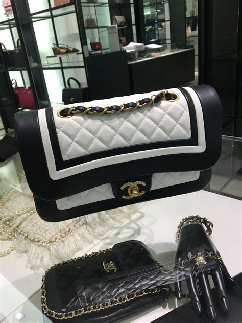 chanel bag white and black|chanel handbags black and white.